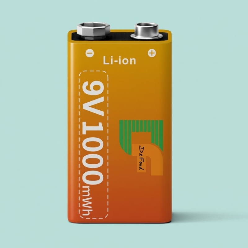 9V rechargeable lithium battery
