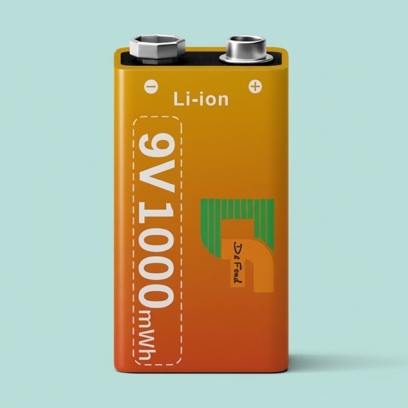 USB-C rechargeable 9V battery